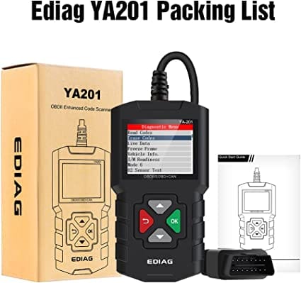 EDIAG YA201 2022 Enhanced Obd2 Scanner,Check Engine Fault Code Reader Full OBDII Functions 10 Modes,Mode 6,O2 Sensor Test,EOBD OBDII CAN Diagnostic Scan Tool for All 1996 & Newer Cars for Diesel scanners and Diesel diagnostic