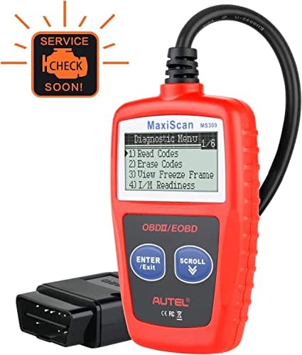 Autel OBD2 Scanner MaxiScan MS309 Car Check Engine Code Reader, Check Emission Monitor Status, 2022 Newest CAN Diagnostic Scan Tool for All OBD II Protocol Vehicles After 1996 for Diesel scanners and Diesel diagnostic