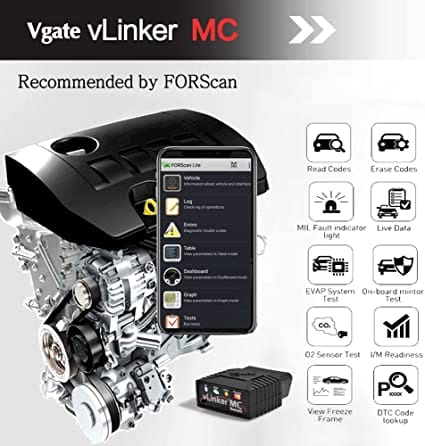 VGate vLinker MC Bluetooth OBD2 Diagnostic Scanner for Android & Windows for Diesel scanners and Diesel diagnostic