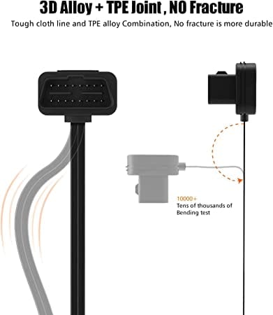 Foxwell NT301/NT201 OBD2 Extension Cable 16pin Male to Female Diagnostic Universal OBD II Convert Cable for Diesel scanners and Diesel diagnostic