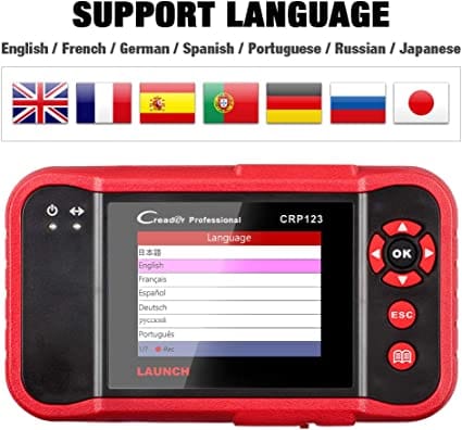 LAUNCH OBD2 Scanner CRP123 - 2022 Model Engine/ABS/SRS/Transmission Diagnostic Scan Tool SRS Code Reader,Free Update for Diesel scanners and Diesel diagnostic