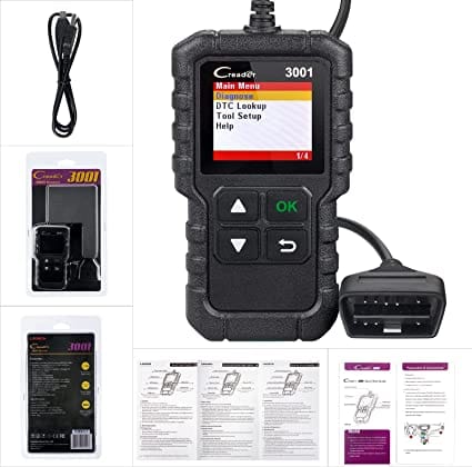 LAUNCH Creader 3001 OBD2 Scanner, Engine Fault Code Reader Mode 6 CAN Diagnostic Scan Tool for All OBDII Protocol Cars Since 1996, Lifetime Free Update for Diesel scanners and Diesel diagnostic