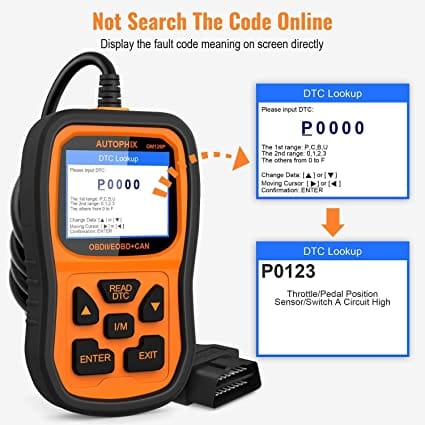 AUTOPHIX OBD2 Scanner Enhanced OM126P Vehicle Code Reader Auto Diagnostic Check Engine Light for All OBDII Car After 1996[Upgrade Version] for Diesel scanners and Diesel diagnostic