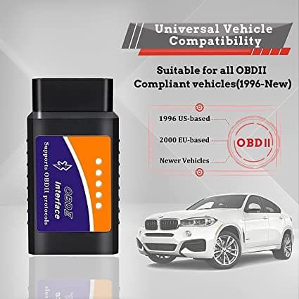 OBD2 Scanner Bluetooth Code Reader for Android Windows, Auto Car Diagnostic Scan Tool Odb2 OBDII Adapter for Check Engine Light for Torque Pro, OBD Fusion, DashCommand, Car Scanner App for Diesel scanners and Diesel diagnostic