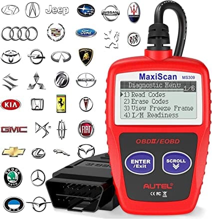 Autel OBD2 Scanner MS309 Universal Car Engine Fault Code Reader, Check Engine Light and Emission Monitor Status, OBDII CAN Diagnostic Scan Tool for Diesel scanners and Diesel diagnostic