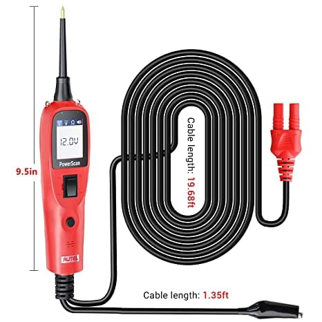 Autel Power Circuit Probe Kit, PS100 Powerscan Automotive Circuit Tester, Electrical System Diagnosis Tool Car Voltage Tester Digital Voltmeter Red for Diesel scanners and Diesel diagnostic