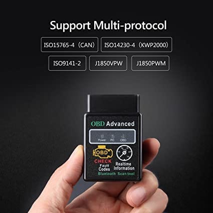 Eonon V0056 OBD2 OBDII Diagnostic Scanner Bluetooth Scan Tool Adapter ELM327 for All Eonon Car Stereos: GA2185,GA2187,GA9480B,GA9465B,GA9463B,GA9480D,GA9450D,GA9465D,GA2189 for Diesel scanners and Diesel diagnostic