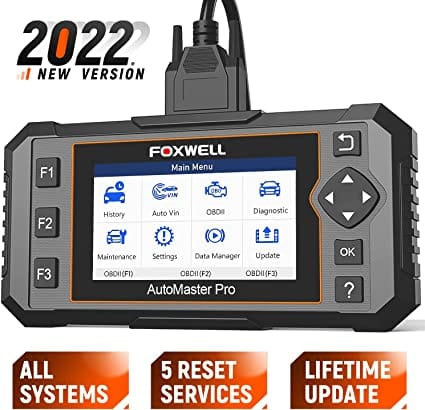 2022 Newest FOXWELL OBD2 Scanner NT624 Elite Car Diagnostic Scanner All Systems with ABS Bleeding/ SAS Calibration/Throttle Reset/Oil/EPB Reset OBD Scanner Diagnostic Tool for Diesel scanners and Diesel diagnostic