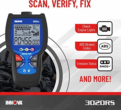 INNOVA 3020RS Fast & Easy-to-Use Check Engine Code Reader, OBD2 & ABS Scanner with Fix & Part Recommendations, Maintenance Schedules, & Free TSBs on iPhone & Android Visit the Innova Store for Diesel scanners and Diesel diagnostic