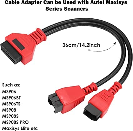 TTXSPP Cable Adaptor for Chrysler 12+8 Programming Cable Connector for Autel DS808 Maxisys Main Test Cable for Autel DS808 Maxisys MS905 MS906 MS906BT MS906S MS908 MS908S Pro for Diesel scanners and Diesel diagnostic