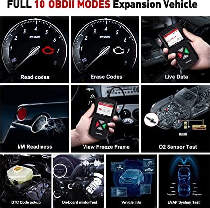 EDIAG YA201 2022 Enhanced Obd2 Scanner,Check Engine Fault Code Reader Full OBDII Functions 10 Modes,Mode 6,O2 Sensor Test,EOBD OBDII CAN Diagnostic Scan Tool for All 1996 & Newer Cars for Diesel scanners and Diesel diagnostic