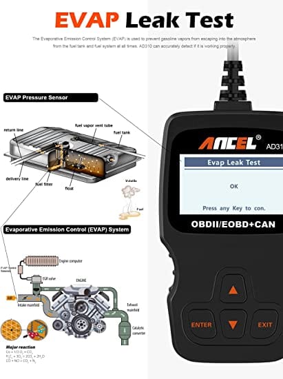 ANCEL AD310 Classic Enhanced Universal OBD II Scanner Car Engine Fault Code Reader CAN Diagnostic Scan Tool-Black for Diesel scanners and Diesel diagnostic