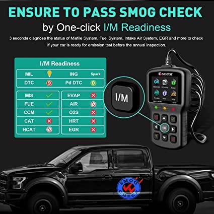 Car Code Reader CGSULIT SC301 OBD2 Scanner Check Engine Light with Reset Full OBDII Functions Generic Vehicle Diagnostic Scan Tool for Smog Check, Live Data, DTC Lookup, On-Board Monitor Test, Black for Diesel scanners and Diesel diagnostic