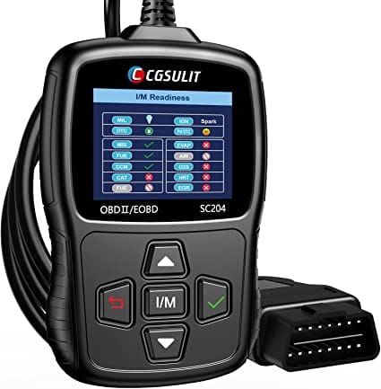 OBD2 Code Scanner CGSULIT SC204 Car Diagnostic Code Reader Turn Off Check Engine Light, Read & Erases Error Codes, O2 Sensor Test, DTC Lookup, Live Data Vehicle's OBDII Scan Diagnostic Tool, Black for Diesel scanners and Diesel diagnostic