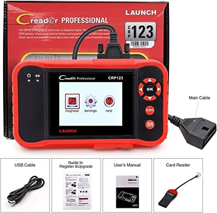 2022 Newest Elite LAUNCH CRP123 OBD2 Scanner Engine/ABS/SRS/Transmission Car Diagnostic Tool, ABS Code Reader, SRS Scan Tool, Lifetime Free Update Scan Tool for Diesel scanners and Diesel diagnostic