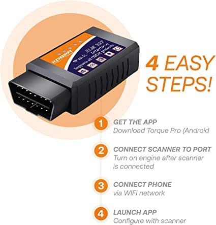 OBD2 Scanner & WIFI Car Code Reader – Clears Check Engine Light Instantly – Diagnose 3000 Car Codes - Wireless Car Diagnostic Scanner – Auto Scanner For 1996+ Vehicles (iOS & Android Devices Only) (1) for Diesel scanners and Diesel diagnostic