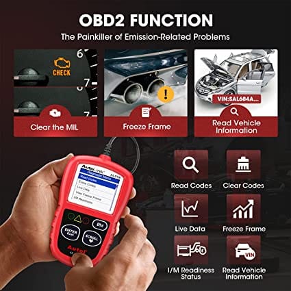 Autel OBD2 Scanner Autolink AL319 Code Reader Read and Erase Codes Check State Emission Monitor Status Powerful Scan and Car Diagnostic Tool for Diesel scanners and Diesel diagnostic