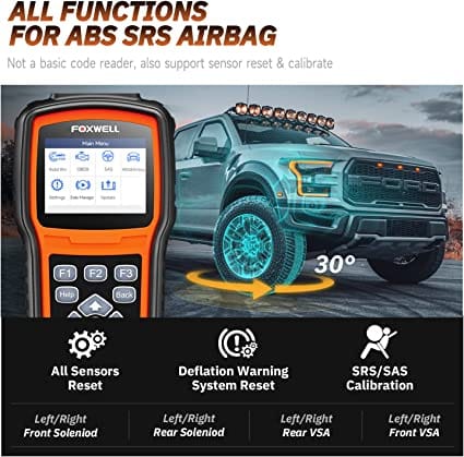 FOXWELL NT630 Plus OBD2 Scanner ABS Scan Tool SRS Scanner with ABS Auto Bleed & Bidirectional Control, Airbag ABS Code Reader Car Diagnostic Tool for VSA Airbag Light Reset & SAS Calibration for Diesel scanners and Diesel diagnostic