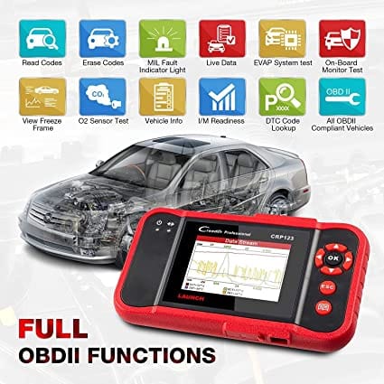 2022 Newest Elite LAUNCH CRP123 OBD2 Scanner Engine/ABS/SRS/Transmission Car Diagnostic Tool, ABS Code Reader, SRS Scan Tool, Lifetime Free Update Scan Tool for Diesel scanners and Diesel diagnostic