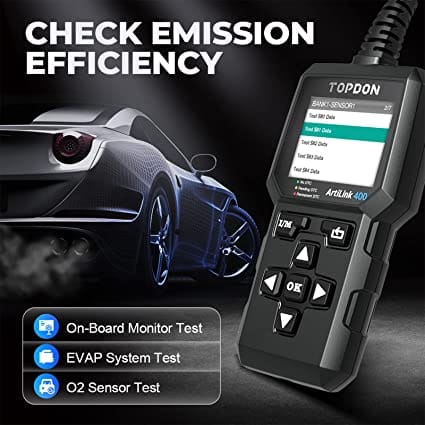 OBD2 Scanner, Car Code Reader, TOPDON AL400 Check Engine Light Scan Tool, Car Scanner with O2 Sensor/Freeze Frame/I/M Readiness/Smog Check/DTC Lookup, CAN Diagnostic Scanner for All OBDII Cars for Diesel scanners and Diesel diagnostic