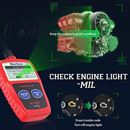 Autel OBD2 Scanner MaxiScan MS309 Car Check Engine Code Reader, Check Emission Monitor Status, 2022 Newest CAN Diagnostic Scan Tool for All OBD II Protocol Vehicles After 1996 for Diesel scanners and Diesel diagnostic