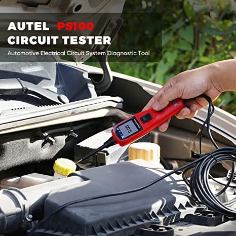 Autel Power Circuit Probe Kit, PS100 Powerscan Automotive Circuit Tester, Electrical System Diagnosis Tool Car Voltage Tester Digital Voltmeter Red for Diesel scanners and Diesel diagnostic