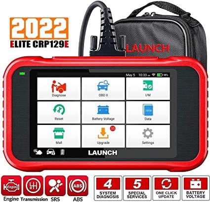 LAUNCH OBD2 Scanner CRP123X Elite Code Reader, Car Diagnostic Scan Tool for ABS SRS Transmission Engine with AUTO VIN, Lifetime WiFi Free Update, Battery Test, Android 7.0, 5''Touch Screen for Diesel scanners and Diesel diagnostic