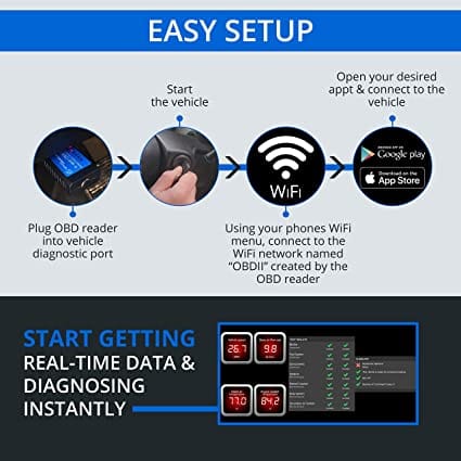 BAFX Products Wireless WiFi (OBDII) OBD2 Code Reader & Scan Tool / Wireless Check Engine Light Diagnostic Scan Tool for Cars & Trucks / for iOS. iPhone & Android Devices (1) for Diesel scanners and Diesel diagnostic