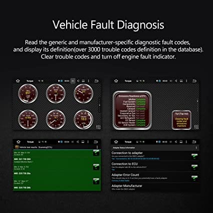 Eonon V0056 OBD2 OBDII Diagnostic Scanner Bluetooth Scan Tool Adapter ELM327 for All Eonon Car Stereos: GA2185,GA2187,GA9480B,GA9465B,GA9463B,GA9480D,GA9450D,GA9465D,GA2189 for Diesel scanners and Diesel diagnostic