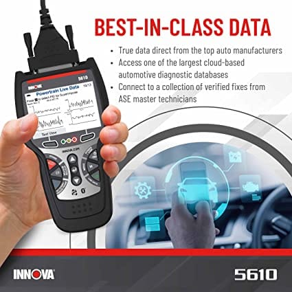 INNOVA 5610, Newest 2022 OBD2 Bidirectional Scan Tool with Free Lifetime Updates, Easy-to-Use OE-Level All ECU Scan, Special Functions, Active Tests, Service Resets, Get Free TSBs on iPhone & Android for Diesel scanners and Diesel diagnostic