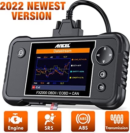 ANCEL FX2000 Enhanced Four-System Diagnostic Scanner, Premier Auto ABS SRS Airbag Transmission Scan Tool, Car Check Engine OBD2 Code Reader with 16GB TF Card [2022 Newest Version] for Diesel scanners and Diesel diagnostic