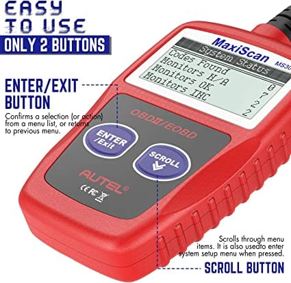 Autel OBD2 Scanner MS309 Universal Car Engine Fault Code Reader, Check Engine Light and Emission Monitor Status, OBDII CAN Diagnostic Scan Tool for Diesel scanners and Diesel diagnostic