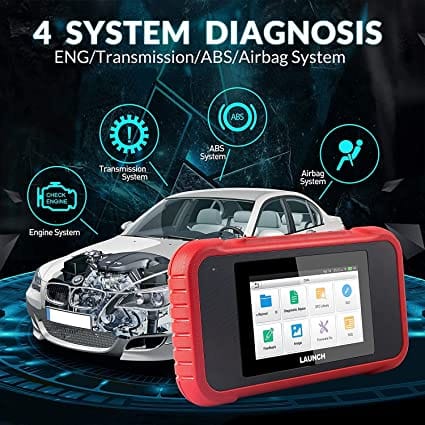 LAUNCH OBD2 Scanner CRP123X Elite Code Reader, Car Diagnostic Scan Tool for ABS SRS Transmission Engine with AUTO VIN, Lifetime WiFi Free Update, Battery Test, Android 7.0, 5''Touch Screen for Diesel scanners and Diesel diagnostic