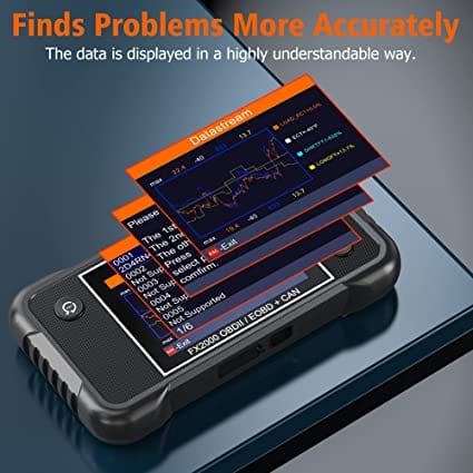 ANCEL FX2000 Enhanced Four-System Diagnostic Scanner, Premier Auto ABS SRS Airbag Transmission Scan Tool, Car Check Engine OBD2 Code Reader with 16GB TF Card [2022 Newest Version] for Diesel scanners and Diesel diagnostic