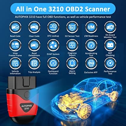 AUTOPHIX 3210 Bluetooth OBD2 Scanner Enhanced Universal Car Code Readers & Scan Tools Diagnostic Scanner with Performance Test Battery Test Check Engine Light Exclusive APP for iPhone, iPad & Android for Diesel scanners and Diesel diagnostic