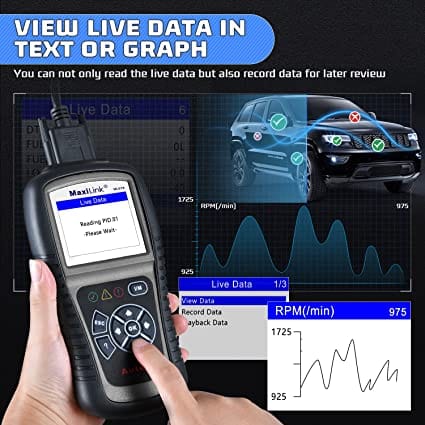 Autel MaxiLink ML519 Enhanced Mode 6 OBD2 Scanner Auto Diagnostic Scan Tool Check Engine Fault Code Reader CAN Scan Tool, Upgraded Ver. of AL319 for Diesel scanners and Diesel diagnostic