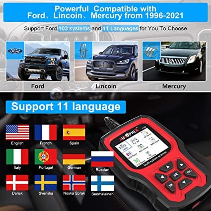 AUTOPHIX 7150 Elite Full Systems Diagnostic Scan Tool for Ford Lincoln Mercury All Functions Car Code Reader OBD2 Scanner with Engine ABS SRS SAS BMS EPB TPMS for Ford All Car after 1996[2022 Version] for Diesel scanners and Diesel diagnostic