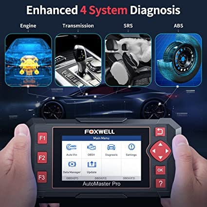 FOXWELL Car Scanner NT604 Elite OBD2 Scanner ABS SRS Transmission, Check Engine Code Reader,Diagnostic Scan Tool with SRS Airbag Scanner,Car Diagnostic Scanner for Cars for Diesel scanners and Diesel diagnostic